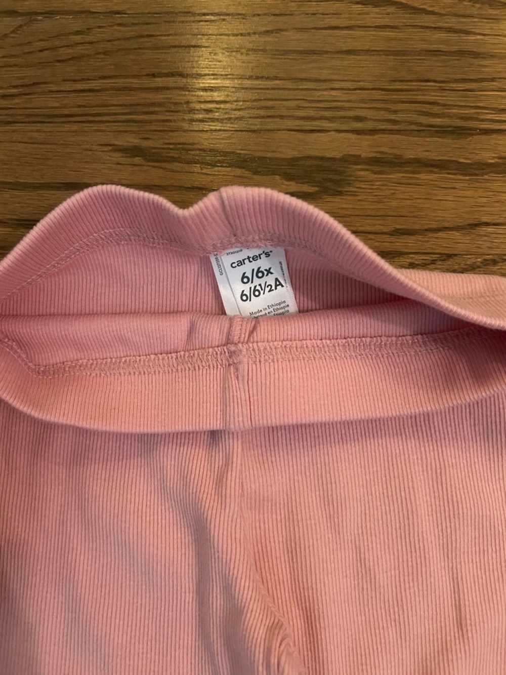 Carter's Pink Ribbed Leggings - Picture 3 of 3